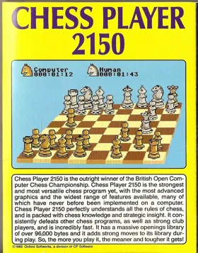 Chess Player 2150 box cover back
